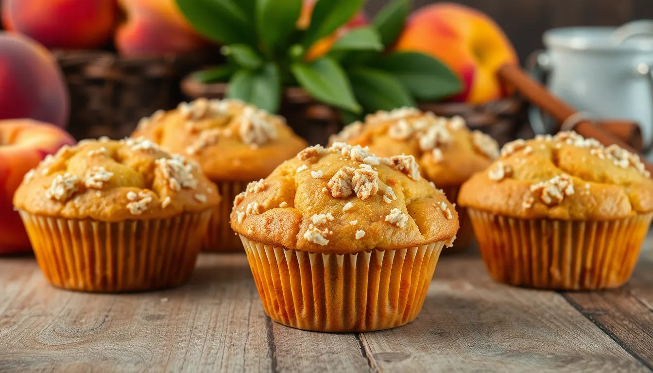 Achieve Bakery-Quality Peach Muffins: Perfect for Breakfast to Dessert